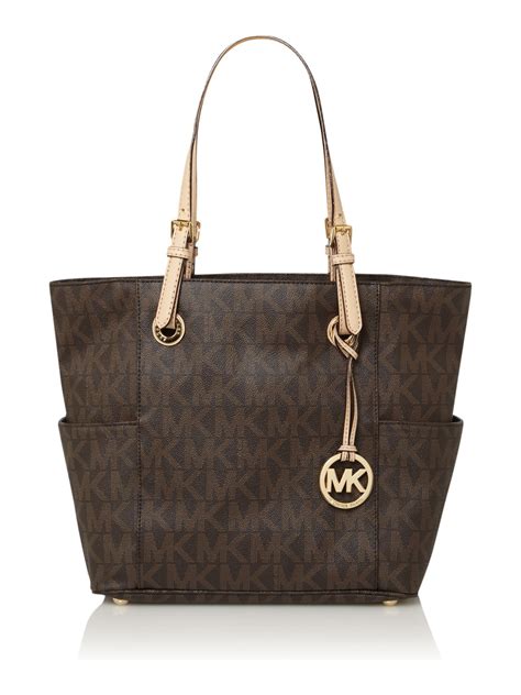 michael kors monogram tote bag|michael kors brown tote bag.